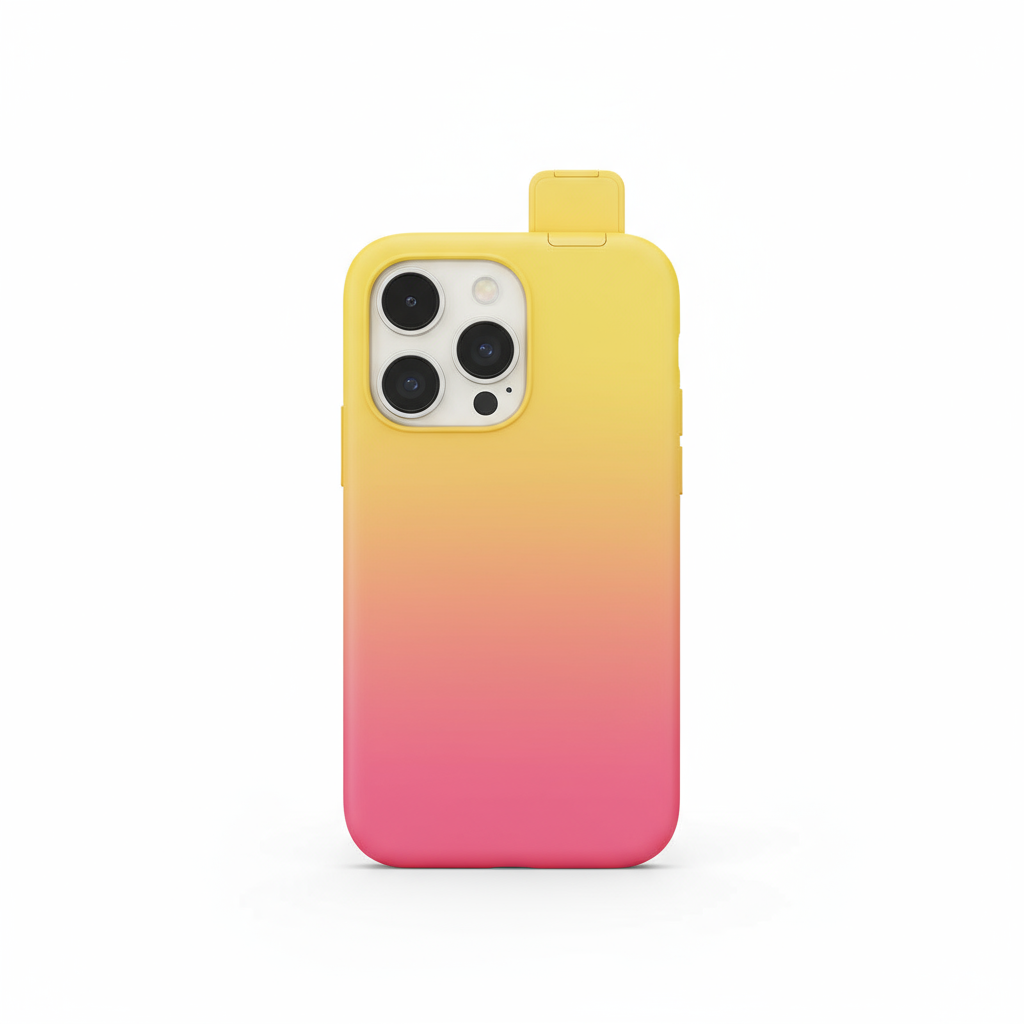 Coque fraise-citron fond blanc