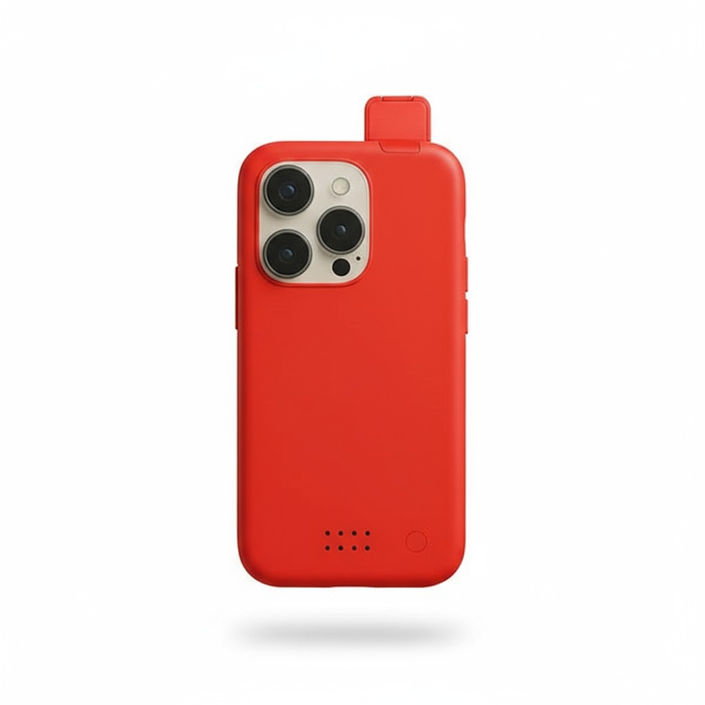 Coque rouge fond blanc